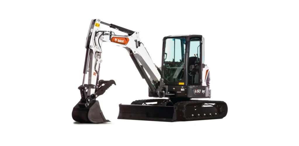 E50 Mini Excavator providing excavation services in the Bay Area.